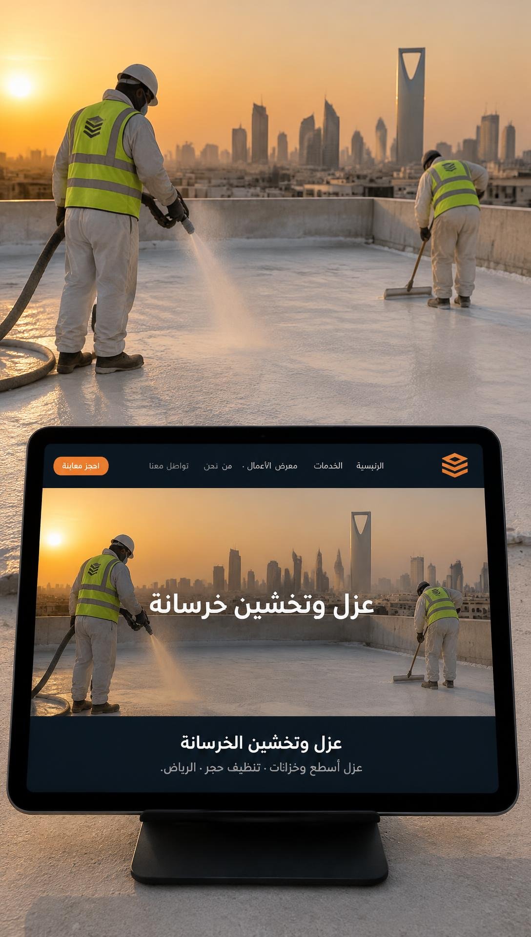 عزل وتخشين الخرسانة
